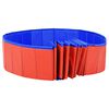 vidaXL Piscina per Cani Pieghevole Rossa 300x40 cm in PVC