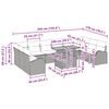 vidaXL Set Divano da Giardino 11 pcs Grigio Poly Rattan