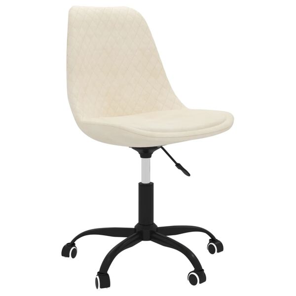 vidaXL Sedie da Pranzo Girevoli 2 pz Crema in Tessuto