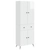 vidaXL 2 pz Bianco Lucido