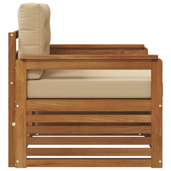 vidaXL Set di divani da esterno Legno di Acacia Massello e Poliestere