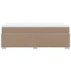 vidaXL Giroletto a Molle con Materasso Cappuccino 100x200cm Similpelle
