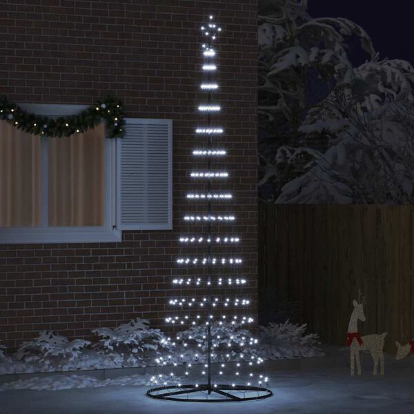 vidaXL Albero di Natale LED Bianco freddo 100.5 x 100.5 x 302.5 cm