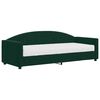 vidaXL Divano Letto con Materasso Verde Scuro 90x200 cm in Velluto