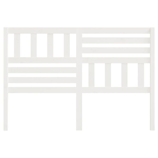vidaXL Testiera per Letto Bianca 146x4x100cm in Legno Massello di Pino