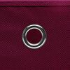 vidaXL Scatole con Coperchi 4pz Rosso Scuro 32x32x32 cm Tessuto