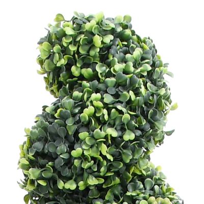 vidaXL Pianta di Bosso Artificiale a Spirale con Vaso Verde 117 cm