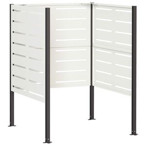 vidaXL Schermo per bidone della spazzatura 85 x 85 x 113 cm Acciaio