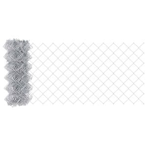 vidaXL Recinzione a rete metallica 10 x 0,6 m Acciaio zincato Argento