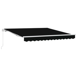 vidaXL Tendone manuale 3 x 2,5 m Nero 100% Poliestere