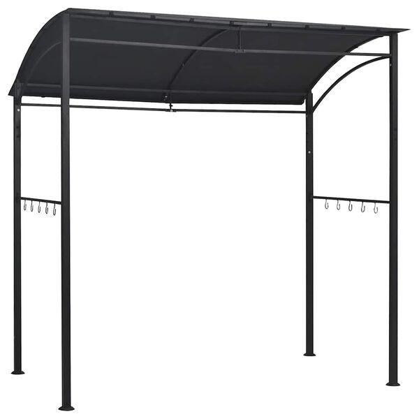 vidaXL Gazebo per Barbecue 215x150x220 cm Antracite in Acciaio