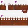 vidaXL Bordure per prato 20 pcs Ruggine 103 x 0,05 x 22 cm