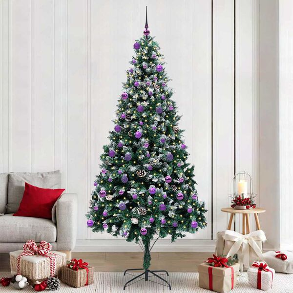 vidaXL Albero di Natale artificiale con 300 LED Verde 240 cm
