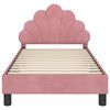 vidaXL Struttura letto bambini con testata Rosa 80 x 160 cm Velluto