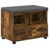 vidaXL Panca per ingresso Quercia Affumicata 60 x 38 x 46 cm