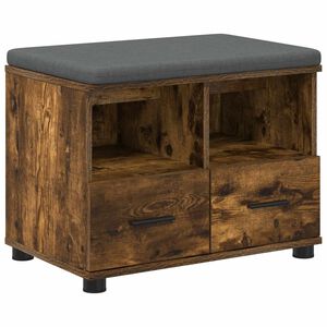 vidaXL Panca per ingresso Quercia Affumicata 60 x 38 x 46 cm