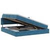vidaXL Letto con Contenitore Blu Scuro 200 x 200 cm Velluto