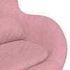 vidaXL Sedia Egg con Pouf Rosa Velluto