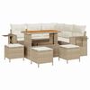 vidaXL Set Divano da Giardino 9 pz Beige polyrattan