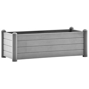 vidaXL Letto Rialzato da Giardino in PP Grigio Pietra 100x43x35 cm