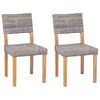 vidaXL Sedia da pranzo GENDT 2 pz Rattan Kubu Grigio Kubu