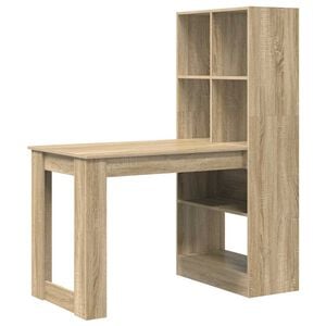 vidaXL Scrivania Rovere Sonoma Legno ingegnerizzato 122 x 67 x 145 cm