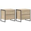 vidaXL Comodino 2 pz Sonoma 50 x 39.5 x 50 cm Legno ingegnerizzato