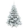 vidaXL Albero di Natale artificiale con 150 LED Bianco 150 cm PE e PVC