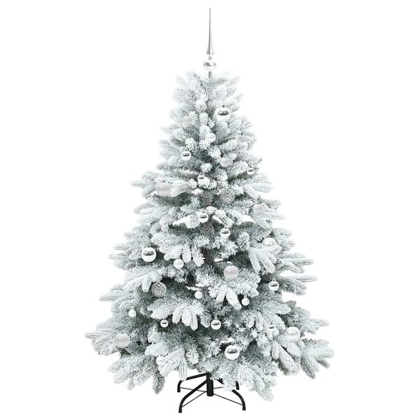 vidaXL Albero di Natale artificiale con 150 LED Bianco 150 cm PE e PVC