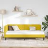 vidaXL Cornice del letto ad angolo Giallo 100 x 200 cm Velluto