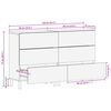 vidaXL Credenze 2 pz Nere 60x33x75 cm in Legno Multistrato
