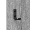 vidaXL Appendiabiti a muro con specchio Grigio Sonoma 96 x 1,5 x 90 cm