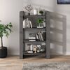 vidaXL Libreria/Divisorio Grigio 80x35x125 cm Legno Massello di Pino