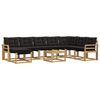 vidaXL Set di divani da esterno 9 pz Bianco e Nero