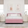 vidaXL Letto a molle con materasso Rosa 140 x 200 cm Velluto