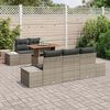 vidaXL Set Divano da Giardino 6 pcs Grigio Poly Rattan
