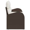 vidaXL Divano da giardino Marrone 124 x 62 x 69cm polyrattan