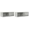 vidaXL Mobili TV 2 pz Grigio Cemento 80x31x25,5cm in Legno Multistrato