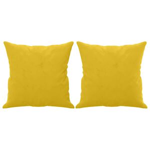 vidaXL Cuscini Decorativi 2 pz Giallo 40x40 cm in Velluto