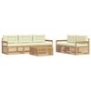 vidaXL Set di divani da esterno 6 pz Bianco e Crema