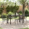 vidaXL Set da Pranzo per Giardino 5 pcs Nero polyrattan