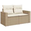 vidaXL Set Divani da Giardino 12 pz con Cuscini Beige in Polyrattan