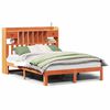 vidaXL Letto Libreria senza Materasso Marrone Cera 120x190 cm in Pino
