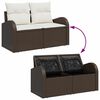 vidaXL Set di divani con cuscino 9 pcs Marrone e Crema polyrattan