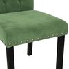 vidaXL Sedie da Pranzo 2 pz Verde Scuro in Velluto