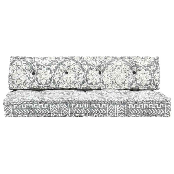 vidaXL Cuscino per Divani Pallet Grigio Chiaro in Tessuto Patchwork