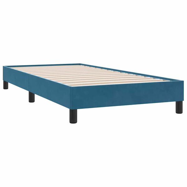 vidaXL Giroletto a Molle senza Materasso Blu Scuro 90x210 cm Velluto
