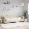 vidaXL Letto da Giorno Crema 80x200 cm in Tessuto