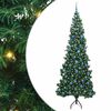 vidaXL Albero di Natale Artificiale Angolare con 300 LED Verde 240 cm