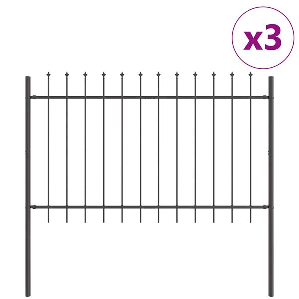 vidaXL Recinzione per Giardino Grigio 5.1 x 0.8 m